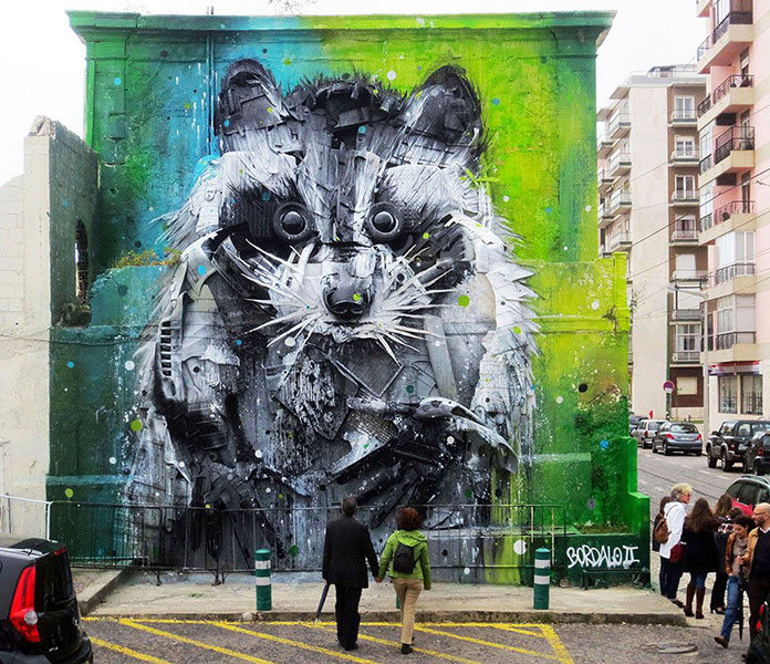 Trash Animal Street Art Bordalo-II Trash Animal Street Art Bordalo-II