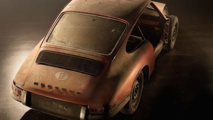До и после. Восстановление найденного в сарае Porsche 901 Убитый Posche 901 1964 года до восстановления
