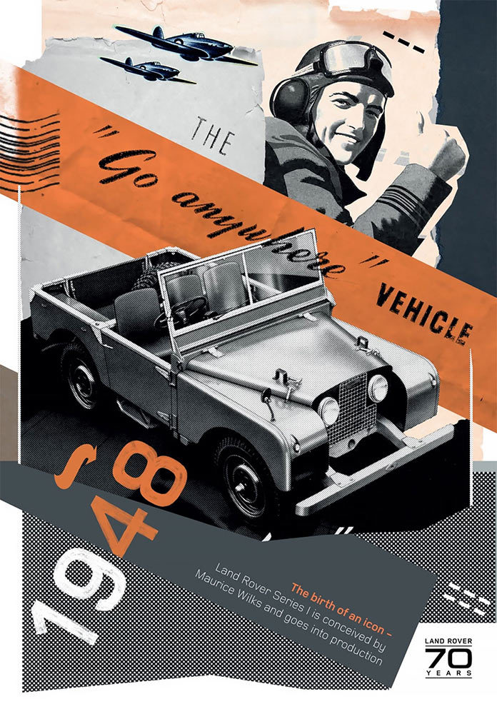 Постеры Land Rover к 70-й годовщине компании Постеры Land Rover к 70-й годовщине компании