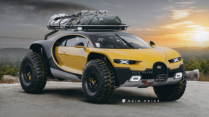 Bugatti Chiron концепт внедорожника от Рэйна Приска Bugatti Chiron концепт внедорожника от Рэйна Приска